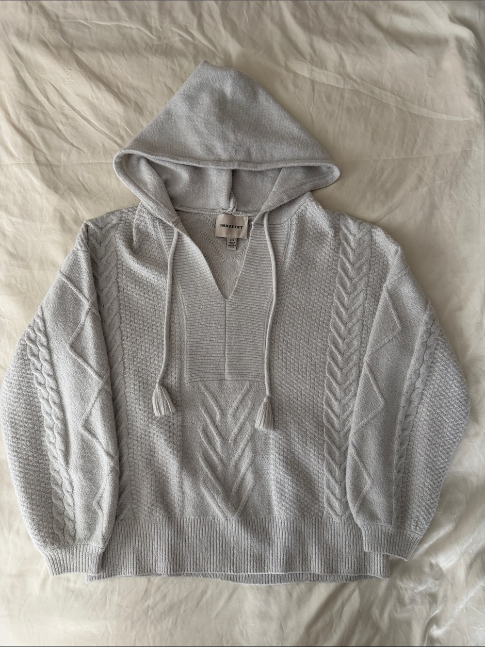 INDUSTRY Knit Hooded Sweater Pullover
